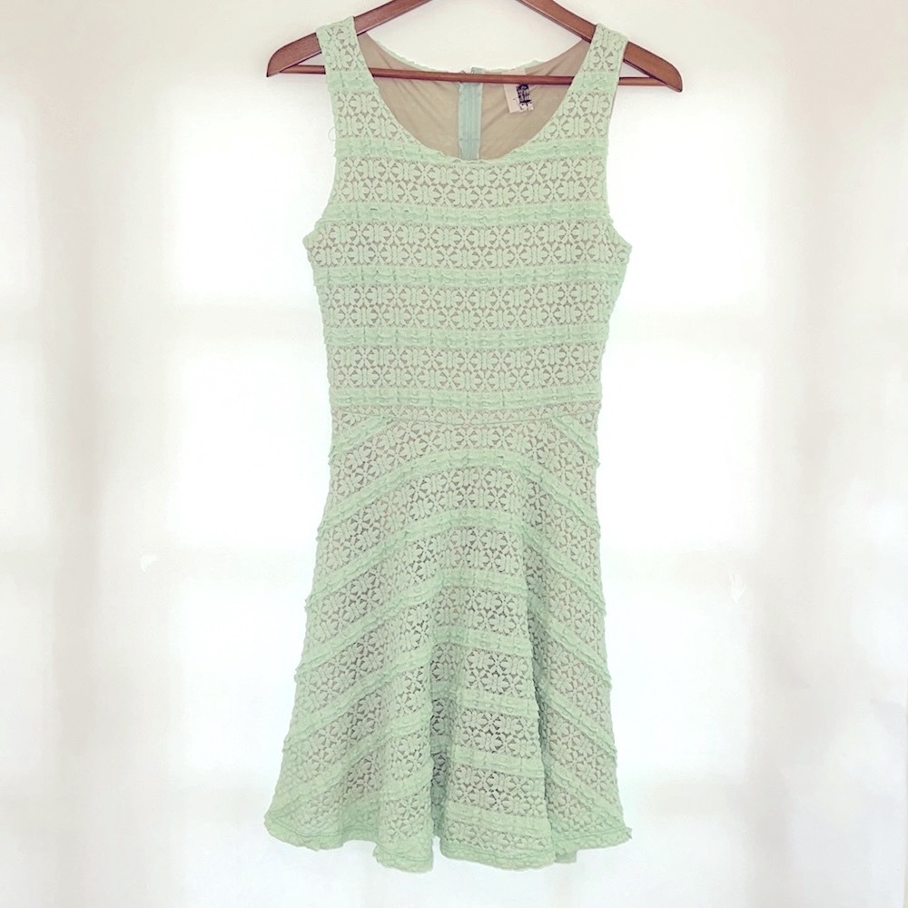 Francesca’s Collection Mint Green Skater Dress